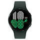 Samsung Galaxy Watch4 (44 mm / Vert) Montre connectée 44 mm - aluminium - étanche IP68 - GPS/Compass - RAM 1.5 Go - écran tactile Super AMOLED 1.36" - 16 Go - NFC/Wi-Fi/Bluetooth - 361 mAh - Android Wear 3.0 - bracelet sport en silicone