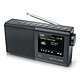 Muse M-117 DB Radio-réveil portable FM/DAB+ avec entrée auxiliaire, alarme et fonction snooze