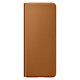 Funda de piel Samsung con solapa marrón Galaxy Z Fold3 Funda de piel con solapa para Samsung Galaxy Z Fold 3