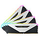 Corsair Vengeance RGB RT 32 Go (4 x 8 Go) DDR4 3200 MHz CL16 - Blanc Kit Quad Channel 4 barrettes de RAM DDR4 PC4-25600 - CMN32GX4M4Z3200C16W - Optimisé AMD