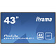 iiyama 42.5" LED - ProLite LH4370UHB-B1 3840 x 2160 pixels 16:9 - VA - 4000:1 - 700 cd/m² - 8 ms - Android OS - HDMI - Ethernet - 24/7 - Noir