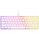 Corsair Gaming K65 Mini RGB White (Cherry MX Red) Gaming keyboard - ultra-compact 60% size - red mechanical switches (Cherry MX Red switches) - RGB backlight - multimedia keys - AZERTY, French