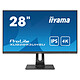 iiyama 28" LED - ProLite XUB2893UHSU-B1 3840 x 2160 pixels - 3 ms (grey to grey) - 16/9 format - IPS panel - HDMI/DisplayPort - USB Hub - Pivot - Adjustable height - Black