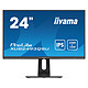 iiyama 23.8" LED - ProLite XUB2493QSU-B1 2560 x 1440 pixels - 4 ms (gris à gris) - Format 16/9 - Dalle IPS - HDMI/DisplayPort - Hub USB - Pivot - Hauteur ajustable - Noir