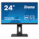 iiyama 23.8" LED - ProLite XUB2493HS-B4 1920 x 1080 pixels - 4 ms (gris à gris) - Format 16/9 - Dalle IPS - 75 Hz - Adaptive Sync - VGA/HDMI/DisplayPort - Pivot - Noir