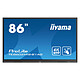 iiyama 86" LED - ProLite TE8602MIS-B1AG Écran tactile multipoint 4K UHD - 16:9 - IPS-AG - 3500:1 - 8 ms - 24/7 - HDMI - Wi-Fi/Bluetooth - HP 2 x 10 W - Noir