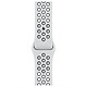 Apple Nike Sport Wristband 45mm Pure Platinum/Black Nike Fluoroelastomer Sport Band for Apple Watch 42/44/45 mm