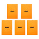 Rhodia Stapled Header Pad N°18 21 x 29.7 cm squared 5 x 5 160 pages (x5) Notepad 160 pages (set of 5)
