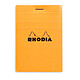  Rhodia Notepad N°11 Orange stapled letterhead 7.4 x 10.5 cm small squares 5 x 5 mm 80 pages (x5)