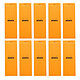 Rhodia Bloc N°8 Orange stapled on letterhead 7.4 x 21 cm small squares 5 x 5 mm 80 pages (x10) Notepad 80 detachable pages 80g 74 x 21 mm (pack of 10)