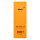 Buy Rhodia Bloc N°8 Orange stapled on letterhead 7.4 x 21 cm small squares 5 x 5 mm 80 pages (x10)