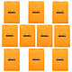 Rhodia Bloc N°16 Orange agrafé en-tête 14.8 x 21 cm quadrillé 5 x 5 160 pages (x10) Bloc note 160 pages (lot de 10)