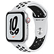 Apple Watch Nike SE GPS + Cellular Silver Aluminium Bracelet Sport Platinium Pure/Noir 44 mm Montre connectée 4G - Aluminium - Étanche - GPS - Cardiofréquencemètre - Écran Retina - Wi-Fi 2.4 GHz / Bluetooth - watchOS 7 - Bracelet 44 mm