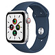Apple Watch SE GPS + Cellular Silver Aluminium Bracelet Sport Bleu Abysse 44 mm Montre connectée 4G - Aluminium - Étanche - GPS - Cardiofréquencemètre - Écran OLED Retina Always On - Wi-Fi 2.4 GHz / Bluetooth - watchOS 7 - Bracelet  44 mm