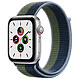 Apple Watch SE GPS + Cellular Silver Aluminium Boucle Sport Bleu Abysse/Vert Sauvage 44 mm Montre connectée 4G - Aluminium - Étanche - GPS - Cardiofréquencemètre - Écran OLED Retina Always On - Wi-Fi 2.4 GHz / Bluetooth - watchOS 7 - Bracelet  44 mm