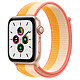 Apple Watch SE GPS + Cellular Gold Aluminium Sport Loop Indian Yellow/White 44 mm Montre connectée 4G - Aluminium - Étanche - GPS - Cardiofréquencemètre - Écran OLED Retina Always On - Wi-Fi 2.4 GHz / Bluetooth - watchOS 7 - Bracelet  44 mm