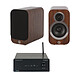 Tangent Ampster BT II + Q Acoustics 3010i Walnut 2 x 50 W Bluetooth aptX integrated stereo amplifier + bookshelf speaker (pair)