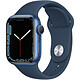 Apple Watch Series 7 GPS Aluminum Abyss Blue Sport Band 41 mm Montre connectée - Aluminium - Étanche - GPS - Cardiofréquencemètre - Écran OLED Retina Always On - Wi-Fi 4 / Bluetooth 5.0 - watchOS 8 - Bracelet  41 mm