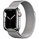 Apple Watch Serie 7 GPS + Cellular Silver Stainless Milanese Band 41 mm Orologio connesso 4G - Acciaio inossidabile - Impermeabile - GPS - Cardiofrequenzimetro - Display OLED Retina sempre attivo - Wi-Fi 4 / Bluetooth 5.0 - watchOS 8 - Banda da 41 mm