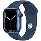 Apple Watch Series 7 GPS + Cellular Aluminium Abyss Blue Sport Band 41 mm 4G Smartwatch - Aluminium - Waterproof - GPS - Heart Rate Monitor - OLED Retina Always On Display - Wi-Fi 4 / Bluetooth 5.0 - watchOS 8 - Sport Band 41 mm