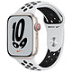Apple Watch Nike Series 7 GPS + Cellular Aluminium Stellar Light Sport Band 45 mm Montre connectée 4G - Aluminium - Étanche - GPS - Cardiofréquencemètre - Écran OLED Retina Always On - Wi-Fi 4 / Bluetooth 5.0 - watchOS 8 - Bracelet  45 mm