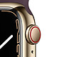 Avis Apple Watch Series 7 GPS + Cellular Gold Stainless Cerise Noire Bracelet Sport 41 mm