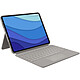 Logitech Combo Touch (iPad Pro 12.9") (Sable) Étui clavier rétroéclairé pour iPad Pro 12.9" (5e, 6e générations) (AZERTY, Français)