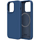 QDOS Pure Touch Case with Blue Snap for iPhone 13 mini Protective Silicone Case with Integrated Snap Magnetic Array for Apple iPhone 13 mini
