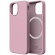 QDOS Pure Touch Case with Pink Snap for iPhone 13 mini Protective Silicone Case with Integrated Snap Magnetic Array for Apple iPhone 13 mini