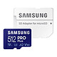 Samsung PRO Plus microSD 512 Go Carte mémoire microSDXC UHS-I U3 A2 Classe V30 512 Go + adaptateur SD
