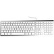 Mobility Lab Keyboard for Mac with hub Ultra slim keyboard - USB - silent flat chiclet keys - USB hub - Mac compatible - AZERTY, French