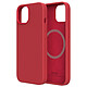 QDOS Case Touch Pure avec Snap Rouge pour iPhone 13 Coque de protection en silicone avec aimant Snap pour Apple iPhone 13