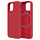 Funda QDOS Pure Touch con snap rojo para iPhone 13 mini Funda protectora de silicona con imán a presión para el iPhone 13 mini de Apple