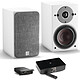 Dali Oberon 1 C White + Sound Hub + NPM-2i Wireless audio system with 2 x 50W active compact bookshelf speakers + Bluetooth aptX HD preamp and S/PDIF inputs + BluOS AirPlay 2 Wi-Fi module