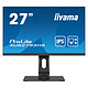 iiyama 27" LED - ProLite XUB2793HS-B4 1920 x 1080 pixels - 4 ms (grey to grey) - 16/9 - IPS panel - 75Hz - FreeSync - DisplayPort/VGA/HDMI - Pivot - Black