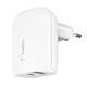 Belkin Boost Charger Dual Port Mains Charger with PPS 37W (White) 2-port USB-C 25W / USB-A 12W - White