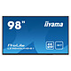iiyama 98" LED - ProLite LE9845UHS-B1 3840 x 2160 pixels - 16:9 - IPS - 1200:1 - 350 cd/m² - 8 ms - Android OS - HDMI/VGA/USB - Ethernet - Son 2.1 35W - 18/7 - Noir