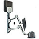 Ergotron LX Sit-Stand Wall Mount System for Compact PC (45-359-026) Single monitor wall-mounted workstation with sit/stand work surface