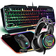 Spirit of Gamer Ultimate 4-in-1 Gaming pack with RGB backlighting - wired membrane keyboard (AZERTY French) - wired optical mouse 6400 dpi with 7 buttons - headset with 50 mm speakers and adjustable headband - mouse pad 350 x 250 x 3 mm