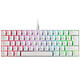 Mars Gaming MKMINI White Red Switch Clavier gaming - format ultra-compact 60% - interrupteurs mécaniques rouges (switches Outemu Red) - rétroéclairage RGB - AZERTY, Français