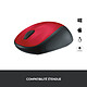 Nota Logitech Mouse senza fili M235 (rosso)
