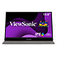 ViewSonic 15.6" LED - VG1655 1920 x 1080 pixels - 6.5 ms (gris à gris) - Format 16/9 - USB-C - Portrait/Paysage - Noir