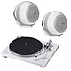 Teac TN-3B White + Cabasse The Pearl Akoya White Drive belt turntable, 2 speeds (33-45 rpm), built-in pre-amp + pair of Wi-Fi/Bluetooth Hi-Res Audio wireless active speakers