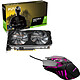 KFA2 GeForce GTX 1660 Ti (1-Click OC) + KFA2 Gaming Slider 02 Tarjeta gráfica NVIDIA GeForce GTX 1660 Ti + Ratón para juegos - con cable - para diestros - sensor óptico de 3200 ppp - 6 botones