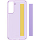 Samsung Galaxy S21 FE Clear Slim Strap Cover Lavender Silicone Case with Strap for Samsung Galaxy S21 FE