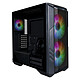 Cooler Master HAF500 Black Mid tower case with mesh front, tempered glass side window, 3 ARGB fans and 1 adjustable fan