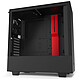 NZXT H510i Black/Red Medium tower case with tempered glass side panel and RGB backlighting