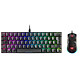 Mars Gaming Duo Combo Compact (Black) Wired keyboard/mouse set - red mechanical switches (Outemu Red switches) - 12400 dpi optical sensor - customizable RGB backlight - AZERTY, French