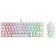 Mars Gaming Duo Combo Compact (White) Wired keyboard/mouse set - red mechanical switches (Outemu Red switches) - 12400 dpi optical sensor - customizable RGB backlight - AZERTY, French