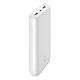 Belkin Boost Charge 20K with USB-C to USB-C Cable White External 2-port USB-A 20,000 mAh battery with USB-A to USB-C cable